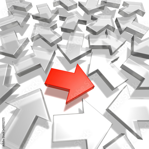 Illustration: arrows chaos red arrows chaos red