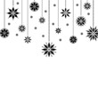 hängende Schneeflocken