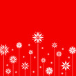 Schneeflockenbordüre rot