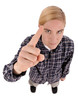 erhobener zeigefinger