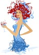 The girl on a party