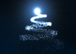 Blue Christmas Particles Background
