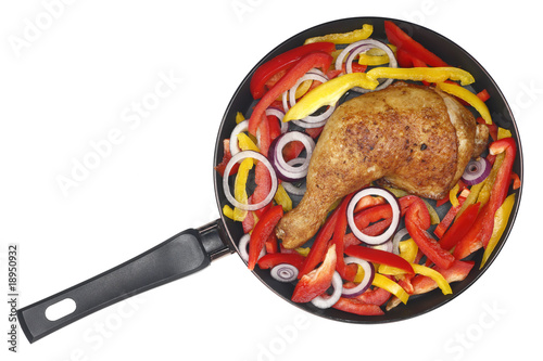 Chicken leg and vegetable