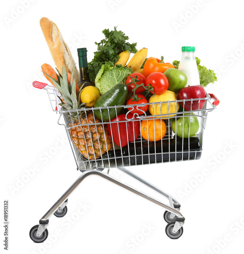 Foto: Full shopping trolley Full shopping trolley