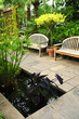 Lush green garden