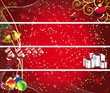 Christmas banners in red