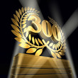 Photographie : 300 threehundred anniversary laurel wreath gold