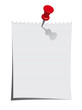 Notiz mit Pin