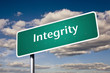 Integrity street sign