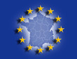Frankreich mit Europafahne