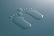 Footprints of a flat-footed person Footprints of a flat-footed person