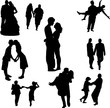couples in love - vector