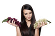 Produce - fruit woman with grapes