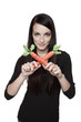 Produce - vegetables woman with carrots