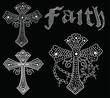 cross and faith beaded design cross and faith beaded design