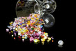 Diamond And Gems From Wine Glass