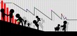 Illustration of managers near graph