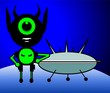 Illustration of fantasy of a alien