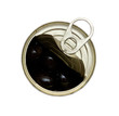 Opened can of olives