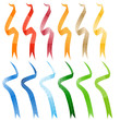 Colorful shiny ribbons