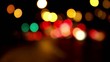 Car lights at night Bokeh