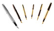 Gold and silver pens set