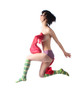 Beautiful girl in jumping