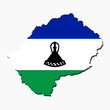 Lesotho map flag