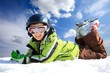 Boy in ski wear