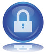 Bouton Web "Accès Sécurisé" (Cadenas - Connexion -Vecteur)