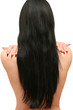 beautiful woman with long black hair is back