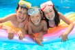 Smiling Children in Pool