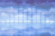 Vector blue sound equalizer reflecting in clear water