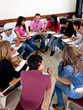Students on the classroom