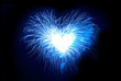 Heart from fireworks