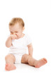 Baby's scratching his nose Baby's scratching his nose