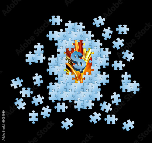 Illustration: Dollar puzzle Dollar puzzle