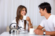 Couple having breakfast