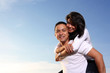 happy couple asian