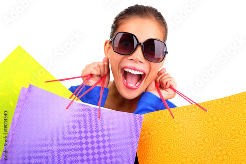 Photo: Funny woman shopping Funny woman shopping