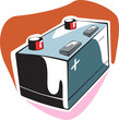 Illustration of a storage battery