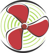 Illustration of a fan using for cooling in engines