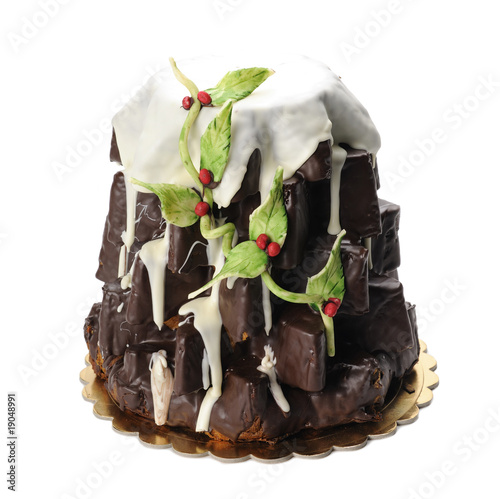 Foto: Pandoro ricoperto di cioccolato fondente Pandoro ricoperto di cioccolato fondente