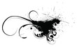 Vector - curly wave blob of black ink