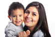Photo: Mother & son close-up cuddling portrait Mother & son close-up cuddling portrait