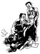 Clerk in a dead faint
