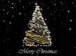 black twinkle star background with decor xmas tree black twinkle star background with decor xmas tree