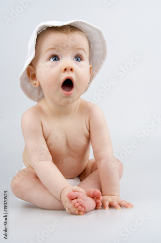Photo: Surprised little girl. Surprised little girl.