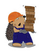 hedgehog builder with bricks hedgehog builder with bricks