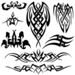 vector illustration tattoo design set vector illustration tattoo design set